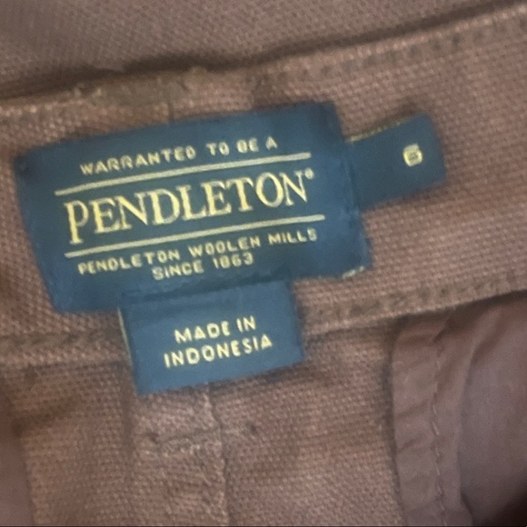 Pendleton Brown Jean Button Down Size 6 Slit Skirt - Picture 4 of 8